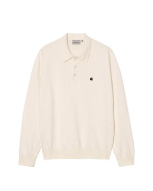Carhartt Madison Long Sleeve Polo - White