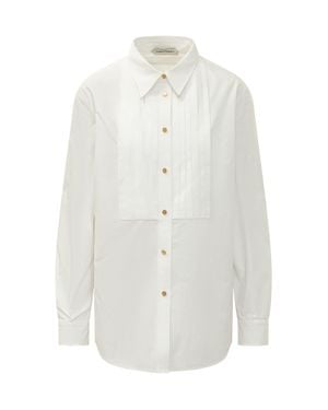 Alberta Ferretti 100% Cotton Button-Front Blouse - White