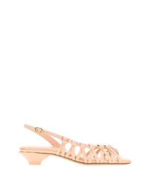 Chloé Chloé Peach Leather Estra Sandals With 2.5 Cm Heel - Pink