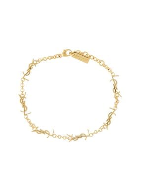 Saint Laurent Cassandre Mini Cuff Bracelet - Metallic