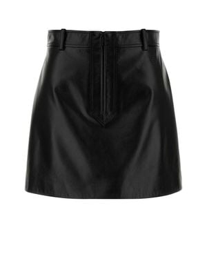 Gucci Leather Mini Skirt - Black