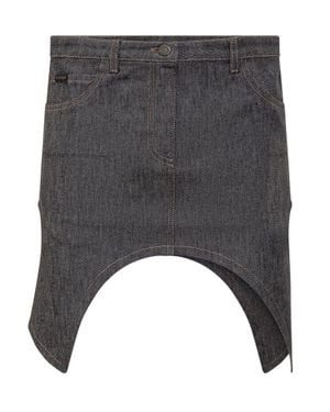 Courreges Chic High-Waisted Mini Skirt - Gray