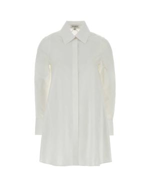 Alaïa Poplin Shirt Dress - White