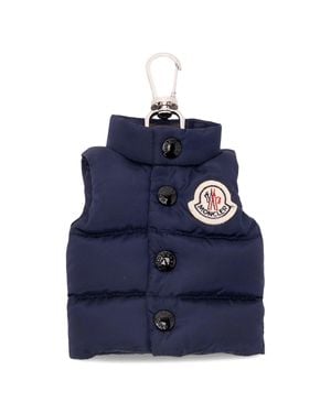 Moncler Mini Down-Filled Accessory With Snap Closure - Blue