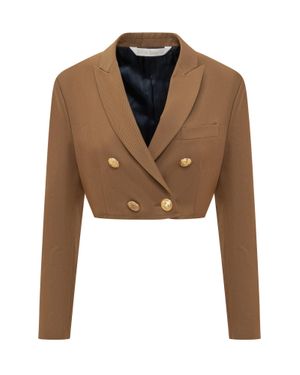 Palm Angels Sophisticated Mini Blazer - Brown