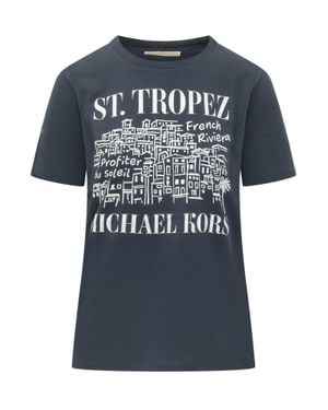 MICHAEL Michael Kors Graphic Print T-Shirt - Blue