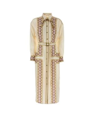 Zimmermann Silk Mini Shirt Dress - White