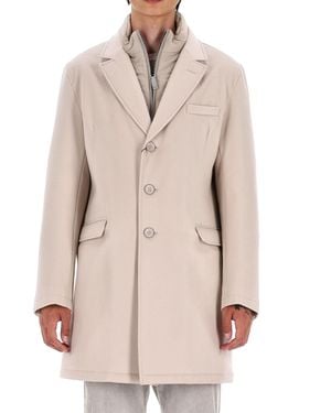 Herno Lightweight Natural Fabric Coat For