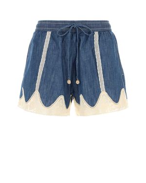 Zimmermann Denim Awaken Shorts - Blue