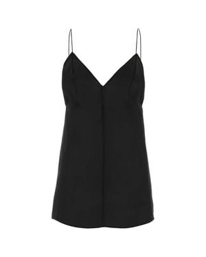 KHAITE Black Silk Talsie Top