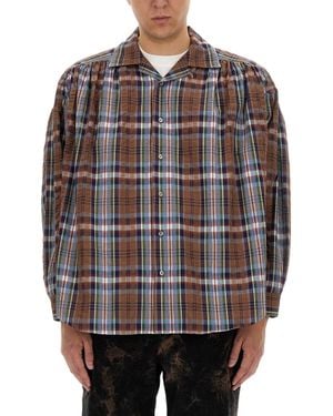 A.I.E. Seersucker Cotton Shirt - Gray