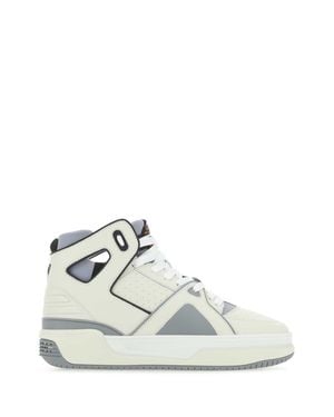 Just Don Two Tone Leather Jd1 Sneakers - White