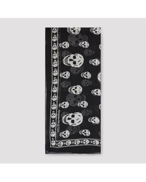 McQueen Skull Scarf - Black