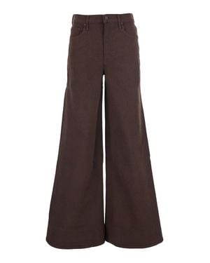 Mother The Undercover Sneak Five-Pocket Loose-Fit Denim Jeans - Brown