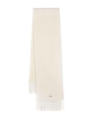 Jacquemus Carro Fringed Scarf - White