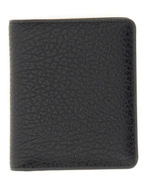Maison Margiela Four-Stitch Leather Bi-Fold Wallet - Black