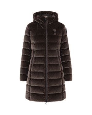 Blauer Hooded Quilted Puffer Coat - Black