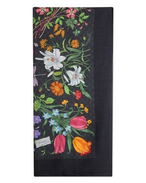 Gucci Printed Scarf - Gray