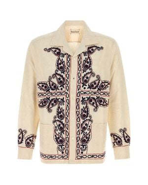 BAZISZT Melange Sand Silk Memento Shirt - Natural