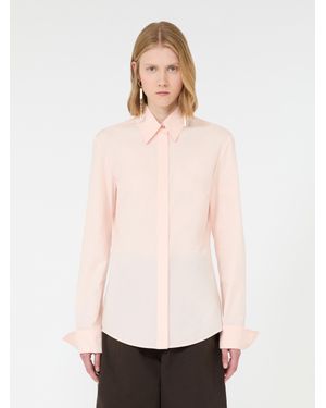 Sportmax Cotton Blouse With Tailored Accents - White