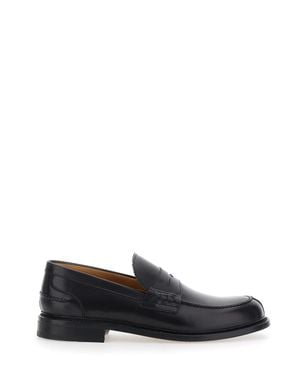 BERWICK 1707 Leather Loafers With Leather Sole - White