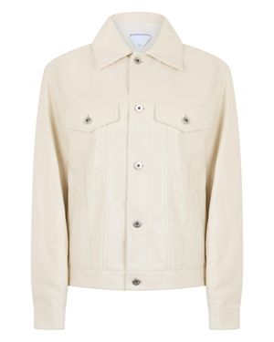 Bottega Veneta Smooth Leather Jacket - Natural