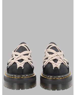 Dr. Martens Mini Flat Quad Sole Lace-Up Shoes - Metallic