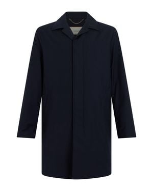 Canali Trench Coat Polyester - Blue