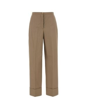 Agnona Cappuccino Cotton Pant - Natural