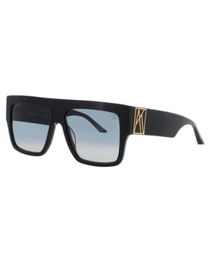 Anna Karin Karlsson Mr 3 Am Stories Acetate Sunglasses, 58-15-150, Gradient Lens, Case Included - Black