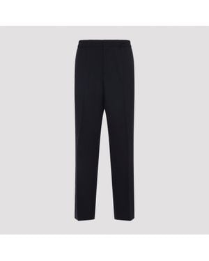 Paul Smith Regular & Straight Leg Wool Pants - Blue