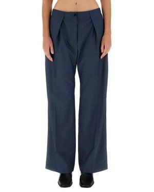 Acne Studios Classic Wool Pants For - Blue