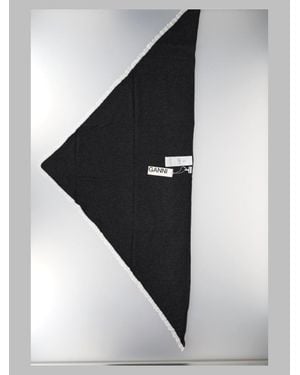 Ganni Wool Scarf - Black