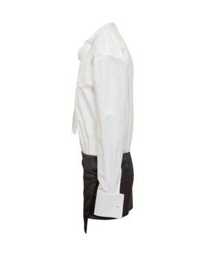 The Attico Layered Mini Suit With Bow Detail - White