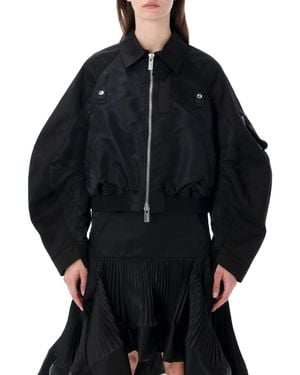 Sacai Nylon Bomber Jacket - Black