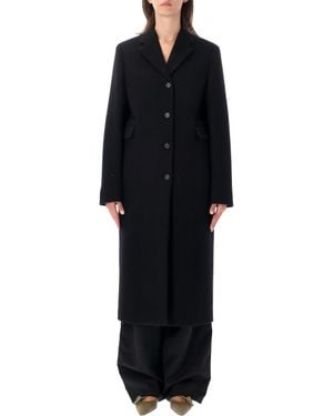 Prada Tailored Long Wool Coat - Black