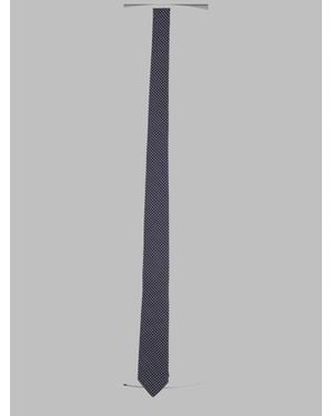 Lardini Solid Silk Tie With Classic Finish - Gray