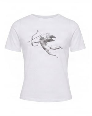Fiorucci Graphic Cotton T-Shirt - White