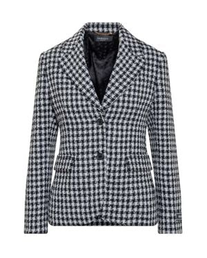 Versace Pied Of Poule Blazer - Black