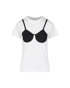 VAQUERA Graphic Bra Print T-Shirt - White