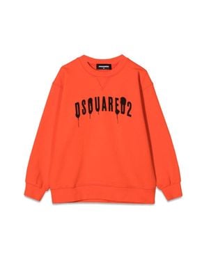 DSquared² Sweatshirt Crewneck Front Logo - Orange
