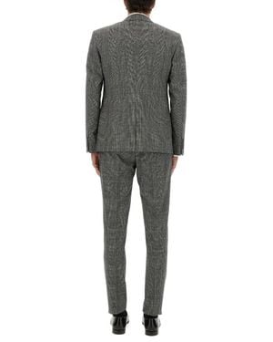 Dolce & Gabbana Single-Breasted Glen Plaid Suit - Gray
