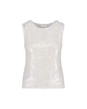 P.A.R.O.S.H. Lightweight Stretch Bodysuit Top - White