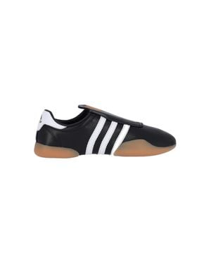 adidas 100% Leather Sneakers With Cushioned Comfort - Black
