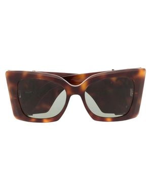 Saint Laurent Oversized Cat-Eye Sunglasses With Cassandre On Temples, Lens 54Mm Bridge 18Mm Temple 135Mm - Brown