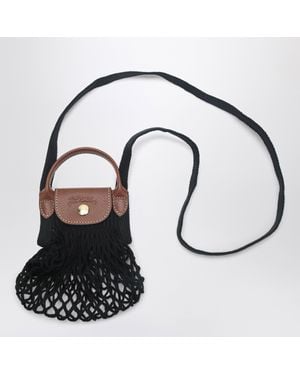 Longchamp Le Pliage Filet Mini Bag - Black
