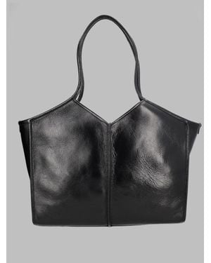 Hereu Structured Leather Crossbody Bag - Black
