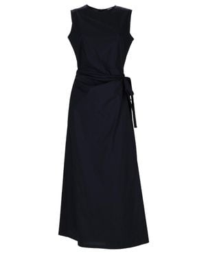 Aspesi Midi Dress With Drape - Black