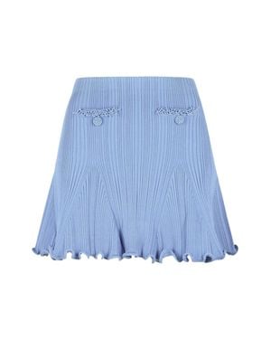 Self-Portrait Self Portrait 'Pearl' Skirt - Blue