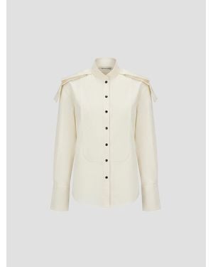 FIDAN NOVRUZOVA Plated Mini Shirt - Natural